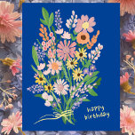Cartão Postal Flores Selvagens Pintadas com Gouache Feliz Aniver<br><div class="desc">Design simples e fofo perfeito para um cartão postal de aniversário divertido! Mão fez arte para você! TOTALMENTE PERSONALIZÁVEL! Clique em "Personalizar" acima para editar o texto. Clique em "editar usando a ferramenta design" para ajustar as fontes, cores e posicionamentos. OBRIGADO POR APOIAR ARTISTAS INDEPENDENTES! Todos os trabalho de arte...</div>