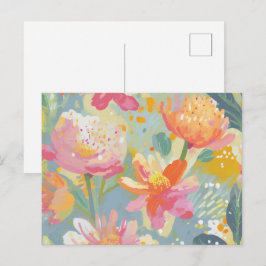 Cartão Postal Flores Silvestres Aquarela