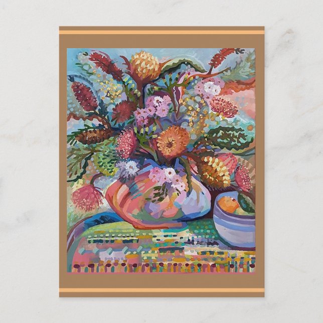 Cartão Postal Flores silvestres australianas (Frente)