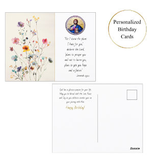 Cartão Postal Flores Silvestres Coloridas Pantocrator Ortodoxo A