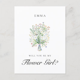 Cartão Postal Flores Silvestres da Primavera Proposta para Menin