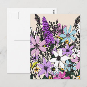 Cartão Postal Flores Silvestres de Verão