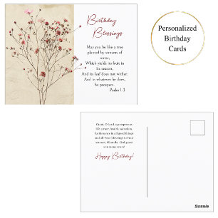 Cartão Postal Flores Silvestres Delicadas do Deserto Ortodoxo An