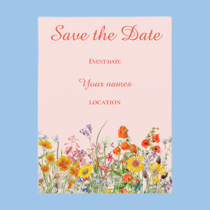 Cartão Postal Flores Silvestres Vibrantes