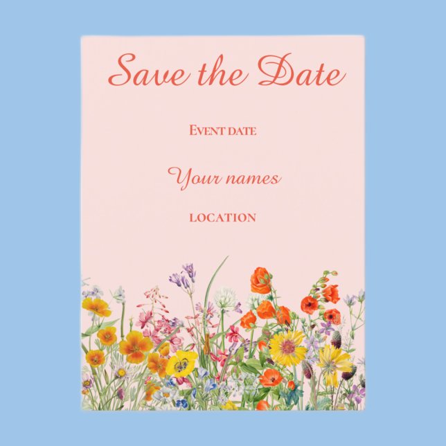 Cartão Postal Flores Silvestres Vibrantes (Criador carregado)