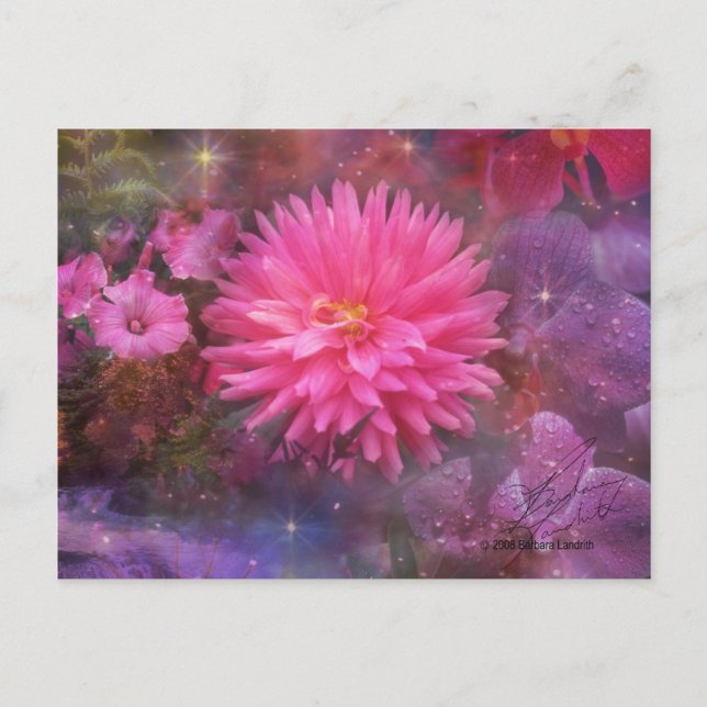 Cartão Postal Flores - Um Buquê visual para a mãe (Frente)