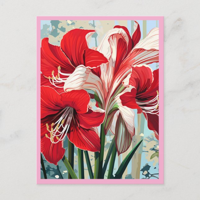 CARTÃO POSTAL FLORES VERMELHAS #1 (Frente)