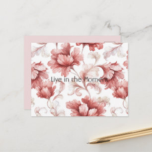 Cartão Postal Flores Vermelhas Bem Chiques