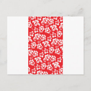 Cartão Postal Flores Vermelhas Havaianas