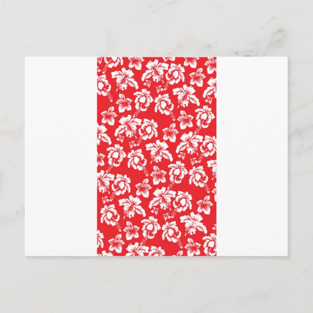 Cartão Postal Flores Vermelhas Havaianas (Frente)