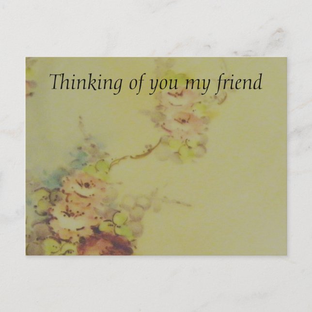 Cartão Postal Flores Vintage (Frente)