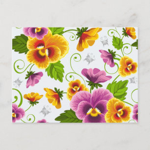 Cartão Postal Flores vívidas