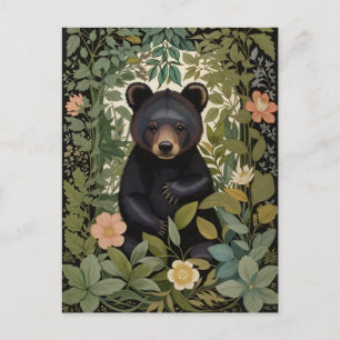 Cartão Postal Floresta Botânica do Urso Negro Bonito