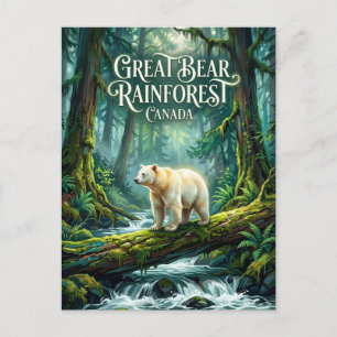 Cartão Postal Floresta Chuvosa do Grande Urso Canadá