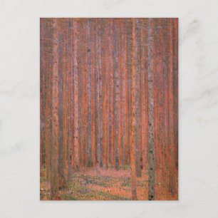 Cartão Postal Floresta de Abetos de Gustav Klimt Tannenwald Árvo
