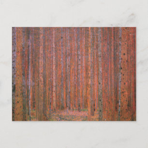 Cartão Postal Floresta de Abetos de Gustav Klimt Tannenwald Árvo