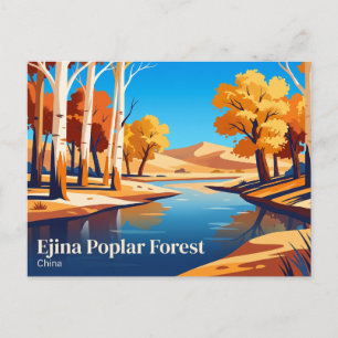 Cartão Postal Floresta de Álamo de Ejina China