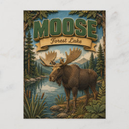 Cartão Postal Floresta de Alces Lago POPCUT