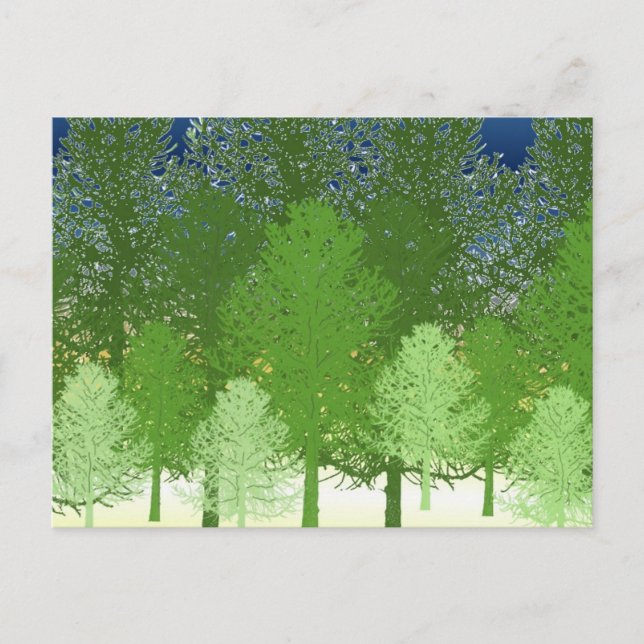 Cartão Postal Floresta de Árvores (Frente)
