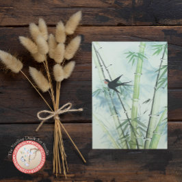 Cartão Postal Floresta de Bambu - verde