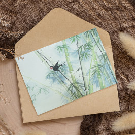 Cartão Postal Floresta de Bambu - verde