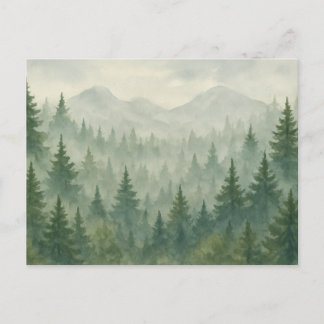 Cartão Postal Floresta de Pinheiros Aquarela – Mon