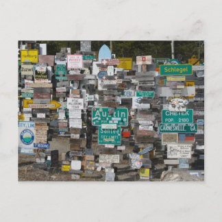 Cartão Postal Floresta de Placas de Sinalização de Watson Lake