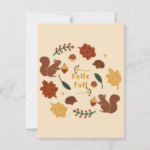 Cartão Postal Floresta de queda personalizada