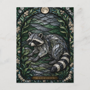 Cartão Postal Floresta de Raccoon Creek Vidro Iluminado Manchado