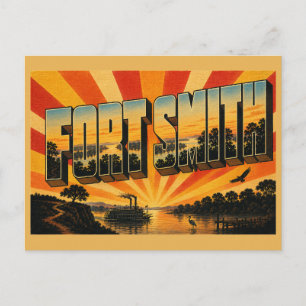 Cartão Postal Floresta do Penhasco do Rio de Fort Smith Oklahoma