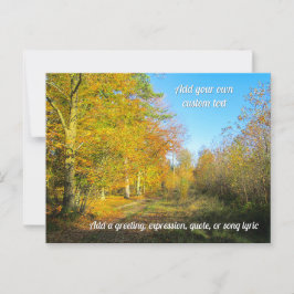 Cartão Postal Floresta Ensolarada de Outono - Personalizado