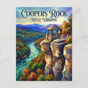 Cartão Postal Floresta Estadual Coopers Rock West Virginia