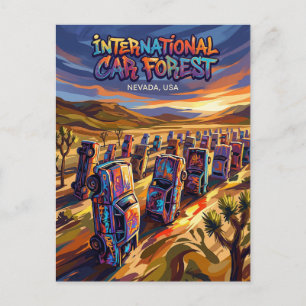 Cartão Postal Floresta Internacional de Carros da Última Igreja