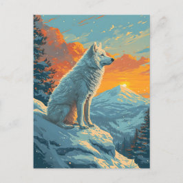 Cartão Postal Floresta montanhosa de inverno samoia durante o pô