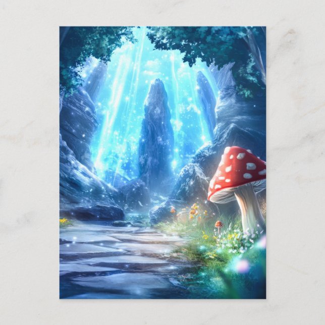 Cartão Postal Floresta Mushroom (Frente)