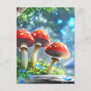 Cartão Postal Floresta Mushroom