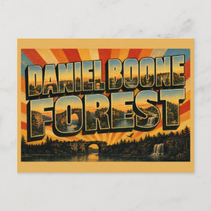 Cartão Postal Floresta Nacional Daniel Boone KY Arte de Viagem V
