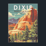 Cartão Postal Floresta Nacional de Dixie Utah Viagem Arte Vintag<br><div class="desc">Desenho de arte vetorial da Floresta Nacional de Dixie. A maior floresta nacional em Utah,  que se estende pela divisão entre a Grande Bacia e o Rio Colorado.</div>