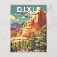 Floresta Nacional de Dixie Utah Viagem Arte Vintag