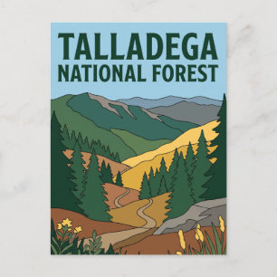 Cartão Postal Floresta Nacional de Talladega Alabama