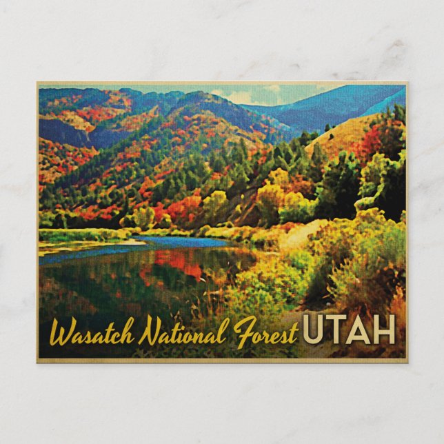 Cartão Postal Floresta Nacional de Utah Wasatch (Frente)