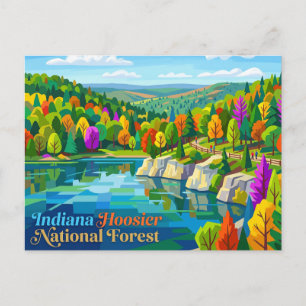 Cartão Postal Floresta Nacional Hoosier de Indiana