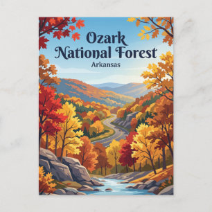 Cartão Postal Floresta Nacional Ozark EUA