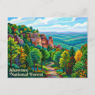 Cartão Postal Floresta Nacional Shawnee EUA