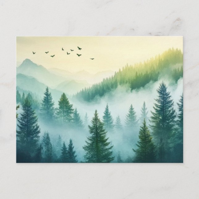 Cartão Postal Floresta Nebulosa (Frente)