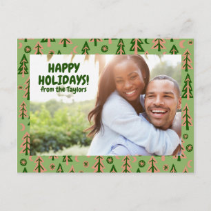 Cartão Postal Floresta Pinheira Lua Estrelas Férias PERSONALIZAD