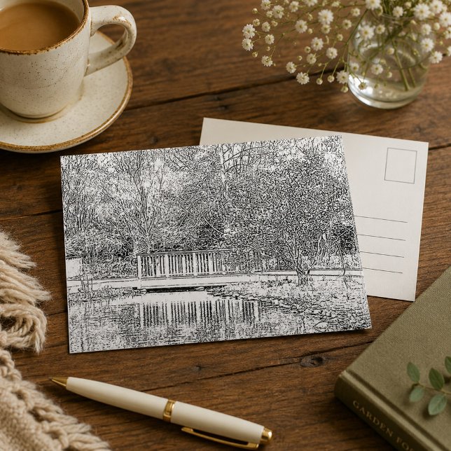 Cartão Postal Floresta Preta e Branca (Criador carregado)