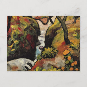 Cartão Postal Floresta Ribeira por August Macke Expressionismo V