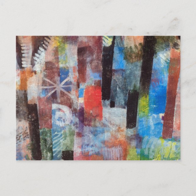 Cartão Postal Floresta Tropical de Paul Klee (Frente)