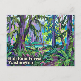 Cartão Postal Floresta Tropical Hoh Washington EUA